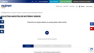 Nestl Liberou Amostras Grtis Do Suplemento Nutren Senior Sabor Baunilha 